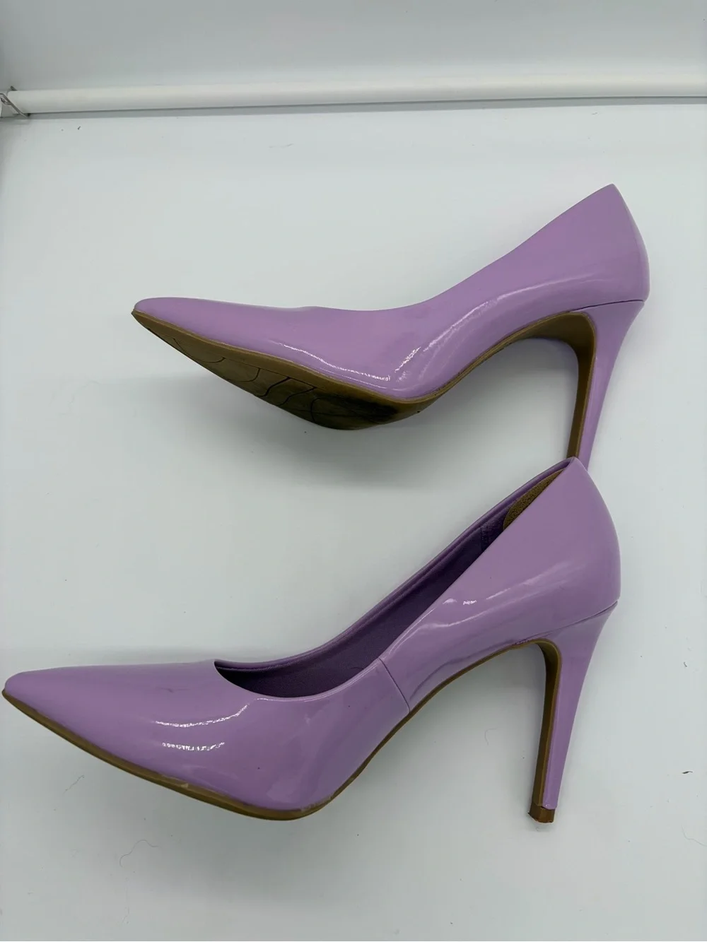 Christian Siriano Lavender Patent Pointed-Toe Pumps